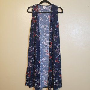 LuLaRoe Joy Duster Vest - floral